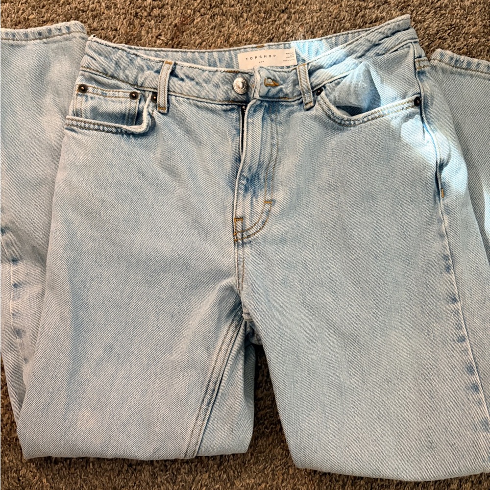 Light Blue Denim TopShop mom Jeans